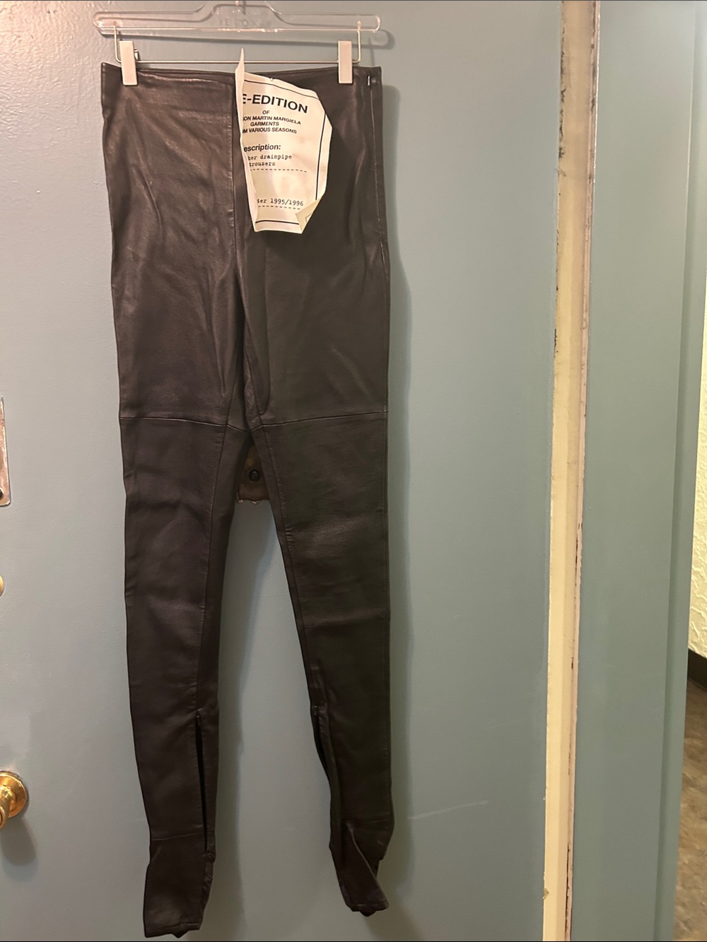 MAISON MARTIN MARGIELA x H&M Leather Drainpipe Trouser Pant BRAND NEW TAG SIZE 8